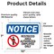 Signmission Restricted Area Authorized Employees Only OSHA Notice Sign, Vinyl Decal, 10in W x 7in L, 2PK OS-2PACK-NS-D-710-L-16477 - alternate 5